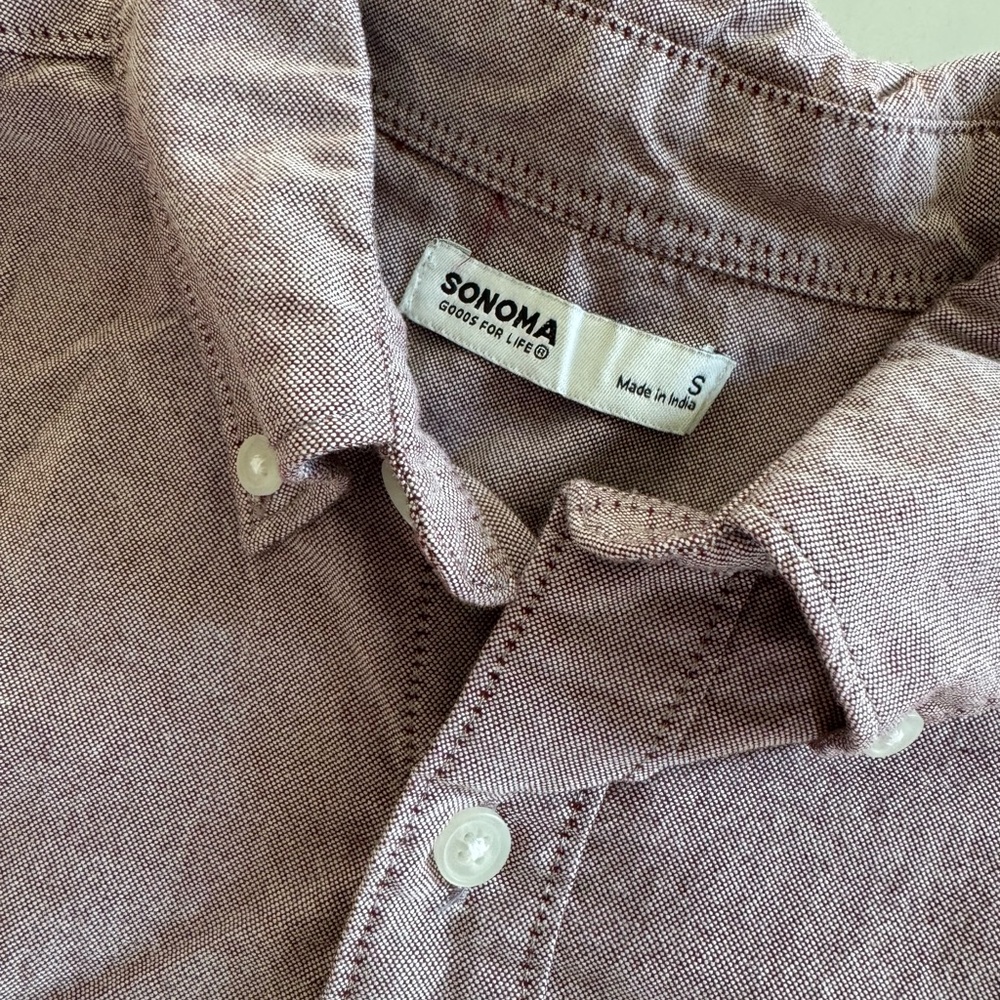 Sonoma Men's Casual Button Down Shirt - Light purple